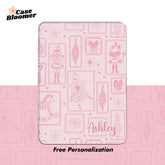 Custom Name Pink Vintage Kindle Case, Kobo Case, Free Personalization